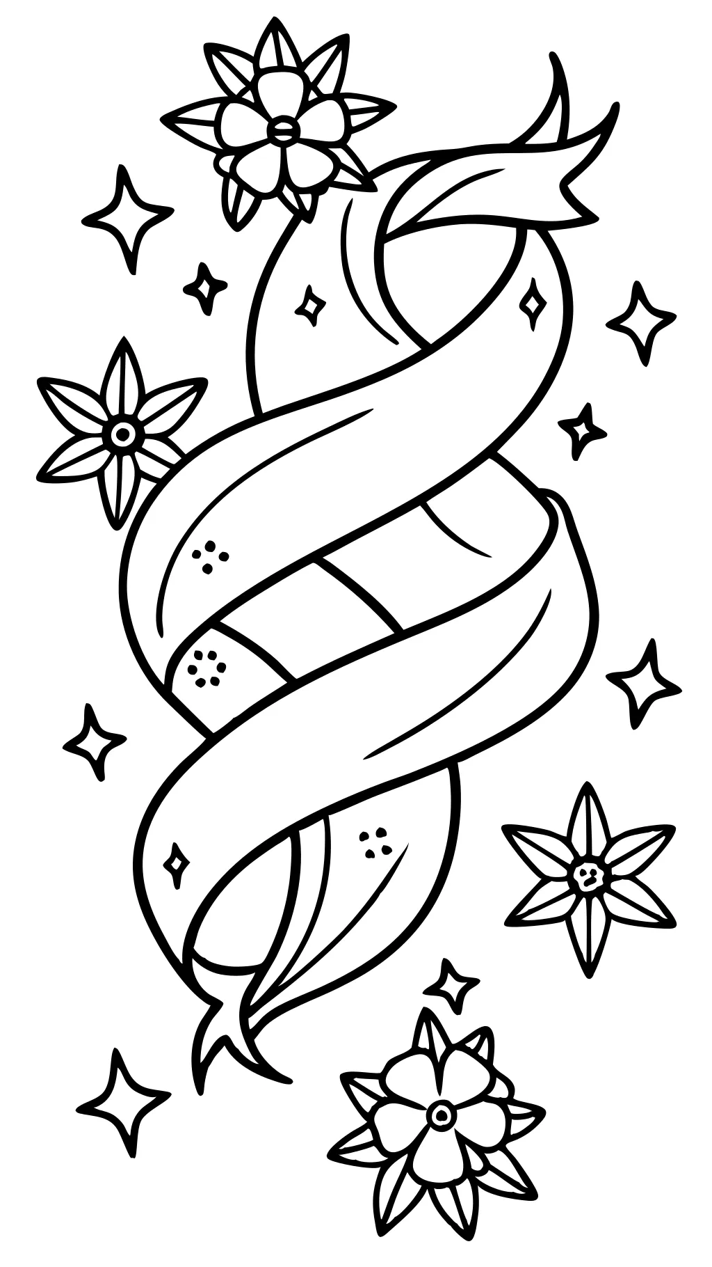 coloring pages ribbon